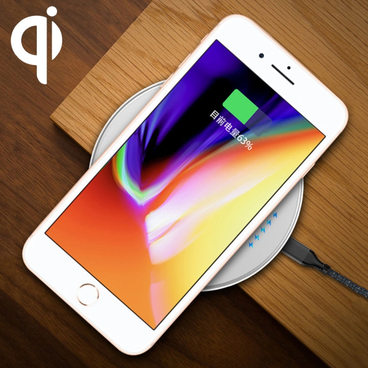 HAMTOD DC 5V 2A 8mm Fast Charging Pad Qi Wireless Charger with Indicator Light, For iPhone, Galaxy, Huawei, Xiaomi, LG, HTC and Other QI Standard Smart Phones