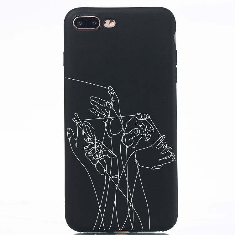 Five Hands Painted Pattern Soft TPU Case for iPhone 8 Plus & 7 Plus