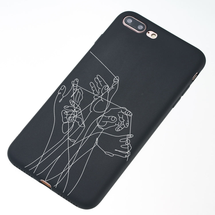 Five Hands Painted Pattern Soft TPU Case for iPhone 8 Plus & 7 Plus