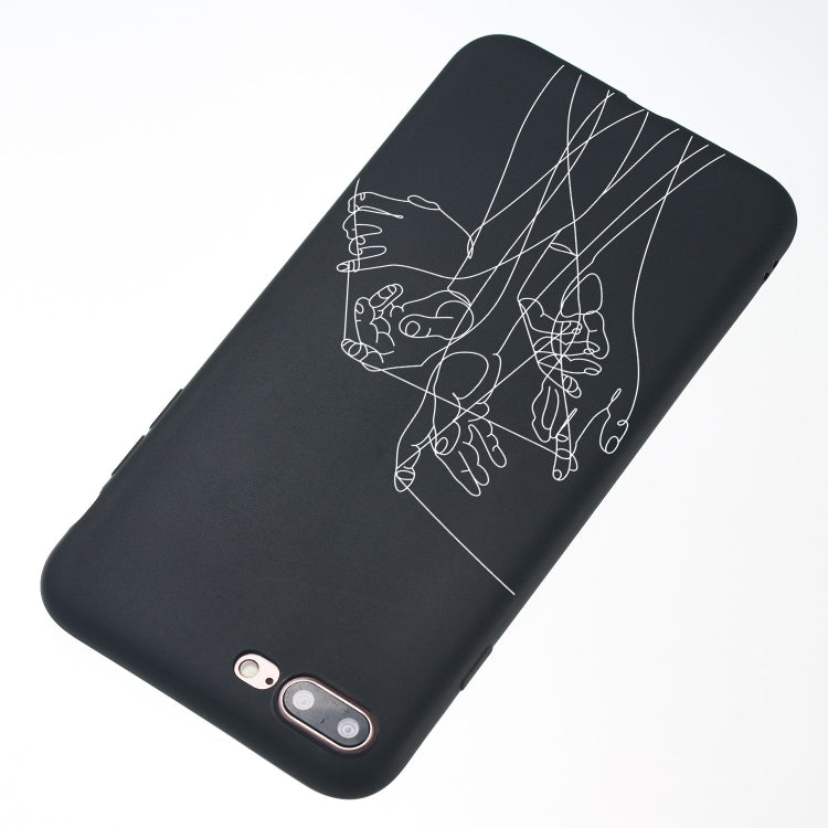 Five Hands Painted Pattern Soft TPU Case for iPhone 8 Plus & 7 Plus