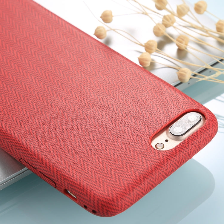 For iPhone 8 Plus & 7 Plus TPU Wave Pattern Protective Back Cover Case