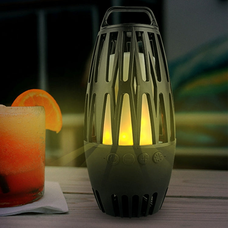 LED Flame Lamp Wireless Bluetooth Speaker, For iPhone, Samsung, Huawei, Xiaomi, HTC and Other Smartphones (Black)