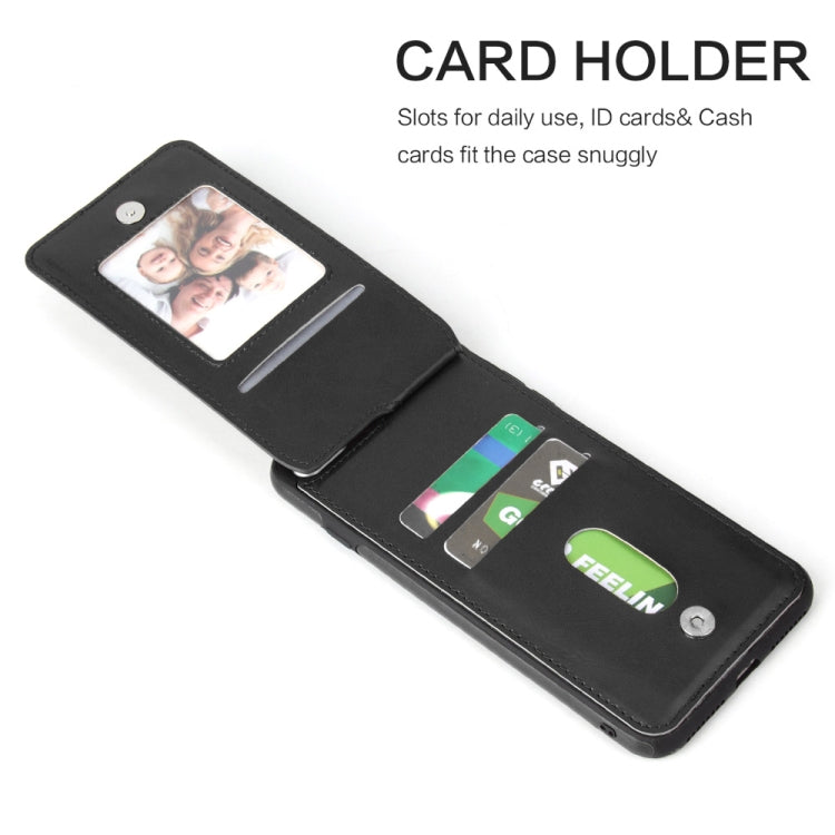 Vertical Flip Zipper Multi-functional Leather Case for iPhone 8 Plus & 7 Plus, with Holder & Photo Frame & Card Slots