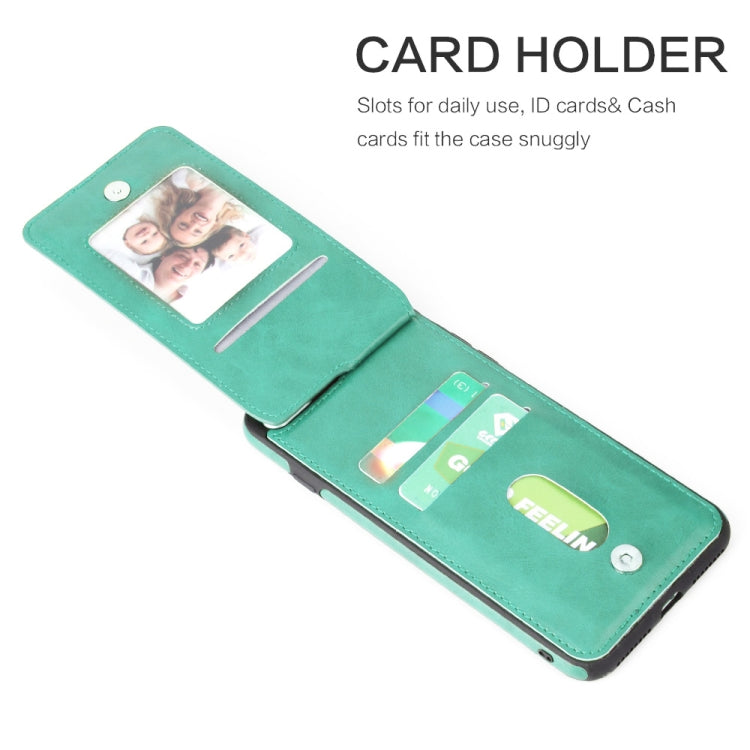 Vertical Flip Zipper Multi-functional Leather Case for iPhone 8 Plus & 7 Plus, with Holder & Photo Frame & Card Slots
