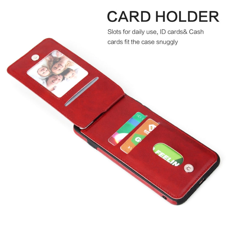 Vertical Flip Zipper Multi-functional Leather Case for iPhone 8 Plus & 7 Plus, with Holder & Photo Frame & Card Slots
