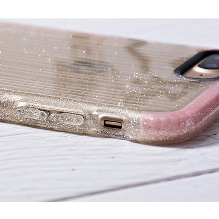 Shiny Glass Powder Ripples Pattern TPU Case for iPhone 8 Plus & 7 Plus