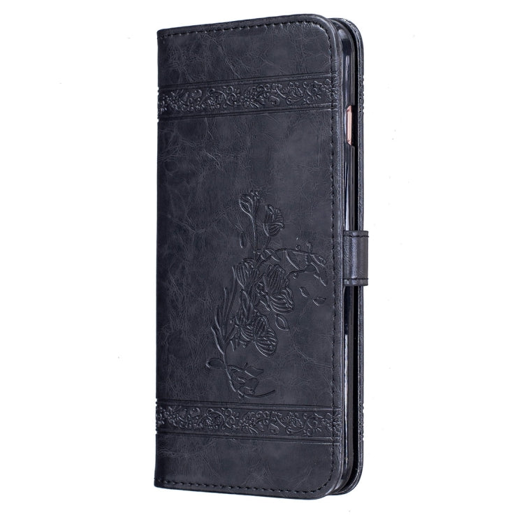 For iPhone 8 Plus & 7 Plus Retro Oil Wax Texture Horizontal Flip Embossed Leather Case with Holder & Card Slots & Wallet & Photo Frame & Lanyard