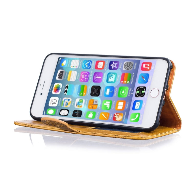 For iPhone 8 Plus & 7 Plus Retro Oil Wax Texture Horizontal Flip Embossed Leather Case with Holder & Card Slots & Wallet & Photo Frame & Lanyard