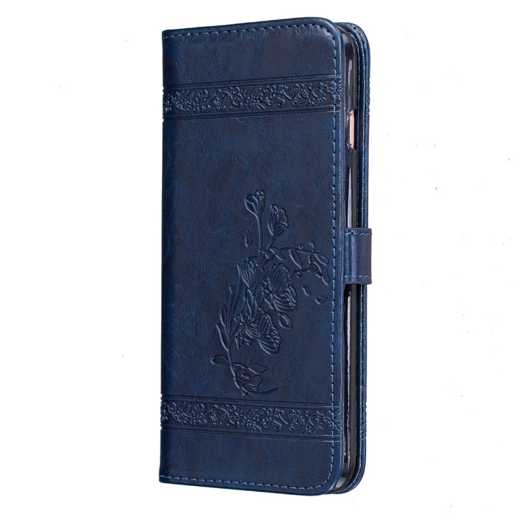 For iPhone 8 Plus & 7 Plus Retro Oil Wax Texture Horizontal Flip Embossed Leather Case with Holder & Card Slots & Wallet & Photo Frame & Lanyard