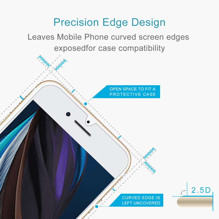 For iPhone SE 2022 / SE 2020 Middle Arc EdgeTempered Glass Film