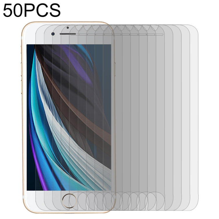 For iPhone SE 2022 / SE 2020 50pcs Middle Arc EdgeTempered Glass Film