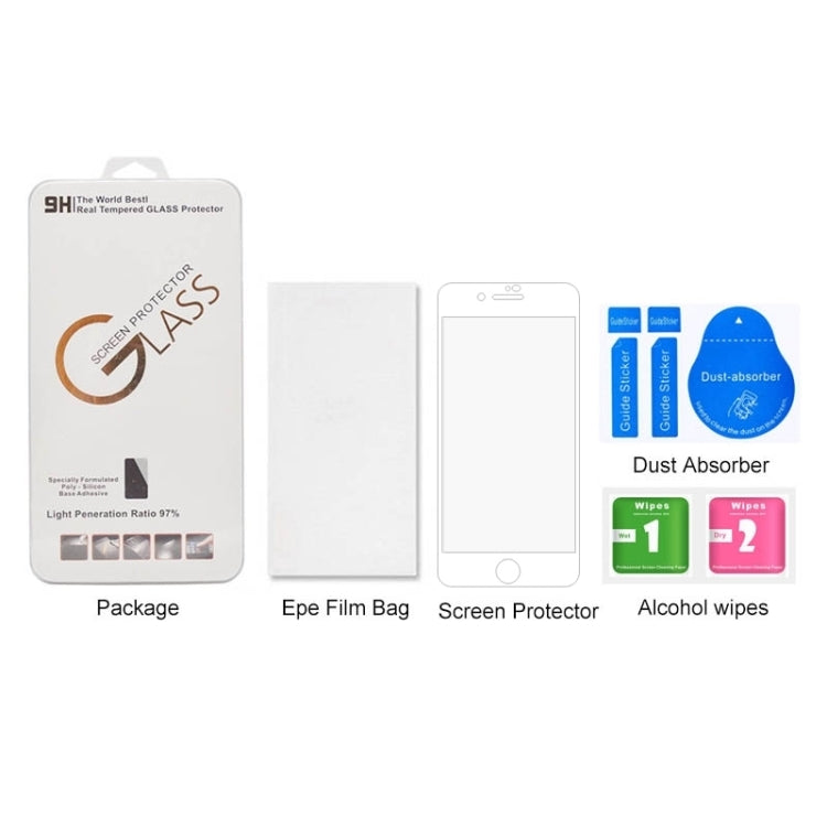 For iPhone SE 2022 / 2020 Full Screen Large Arc Edge High Aluminum Tempered Glass Film(Black)