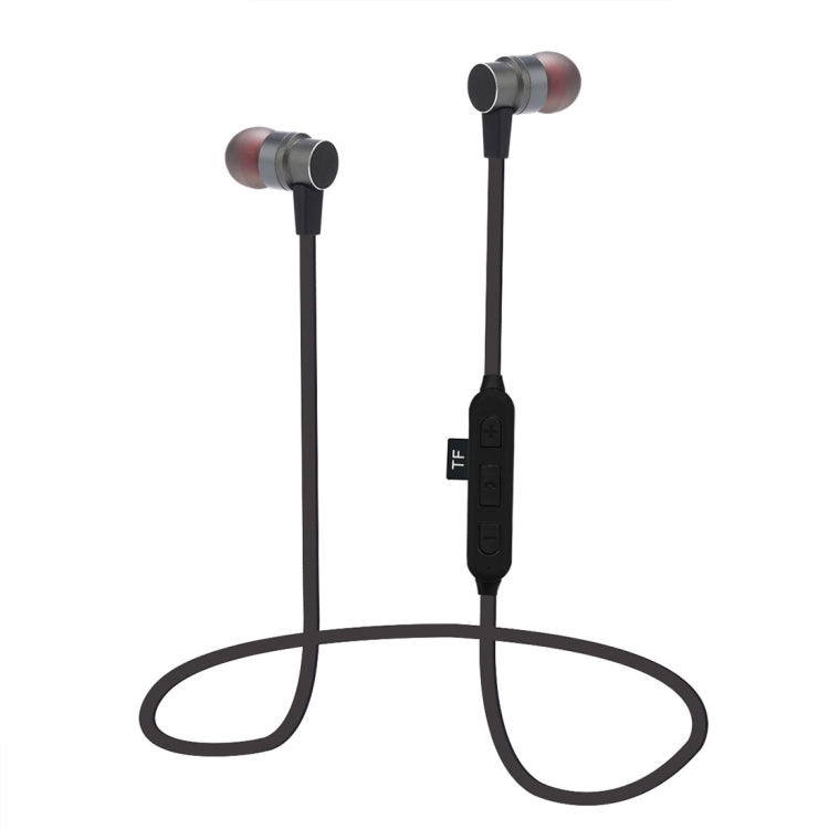 ST-K5 Wireless Magnetic Earbuds Bluetooth Sports Stereo MP3 Headset with TF Card Slot, For iPhone, Galaxy, Huawei, Xiaomi, LG, HTC and Other Smart Phones