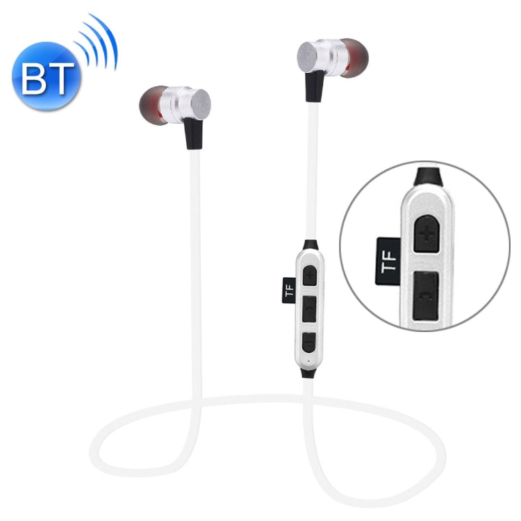 ST-K5 Wireless Magnetic Earbuds Bluetooth Sports Stereo MP3 Headset with TF Card Slot, For iPhone, Galaxy, Huawei, Xiaomi, LG, HTC and Other Smart Phones