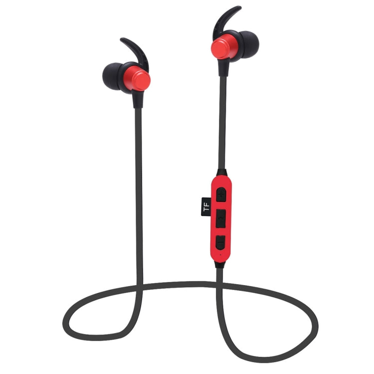 ST-K6 Wireless Magnetic Earbuds Bluetooth Sports Stereo MP3 Headset with TF Card Slot, For iPhone, Galaxy, Huawei, Xiaomi, LG, HTC and Other Smart Phones