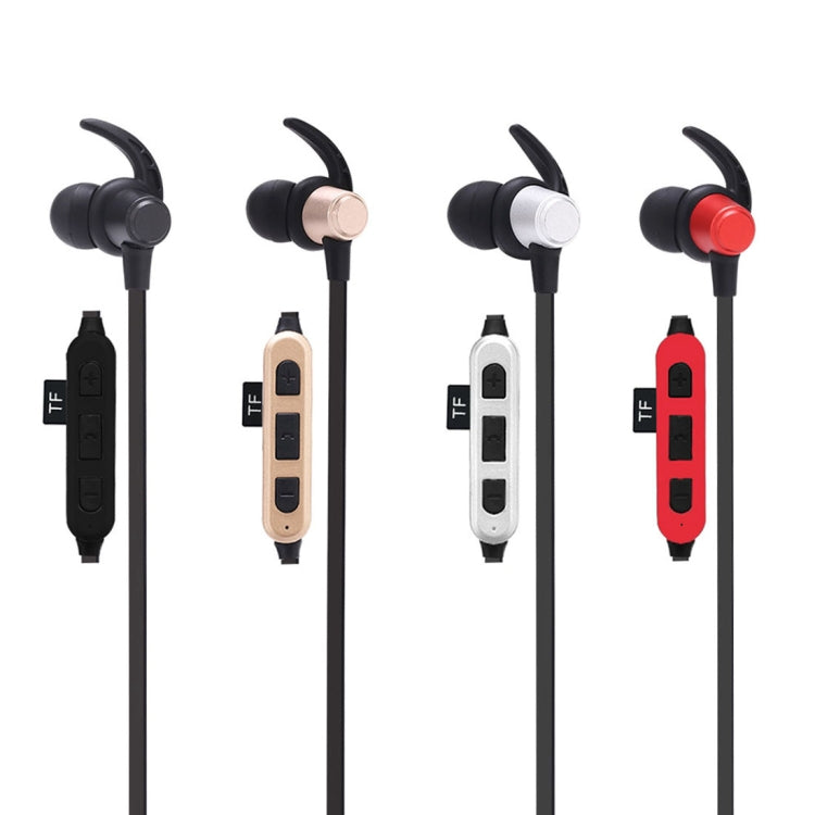 ST-K6 Wireless Magnetic Earbuds Bluetooth Sports Stereo MP3 Headset with TF Card Slot, For iPhone, Galaxy, Huawei, Xiaomi, LG, HTC and Other Smart Phones