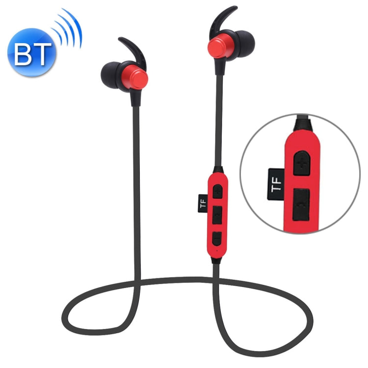 ST-K6 Wireless Magnetic Earbuds Bluetooth Sports Stereo MP3 Headset with TF Card Slot, For iPhone, Galaxy, Huawei, Xiaomi, LG, HTC and Other Smart Phones