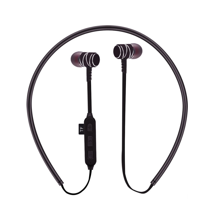 ST-K1 Wireless Magnetic Earbuds Bluetooth Sports Stereo MP3 Headphones with TF Card Slot, For iPhone, Galaxy, Huawei, Xiaomi, LG, HTC and Other Smart Phones