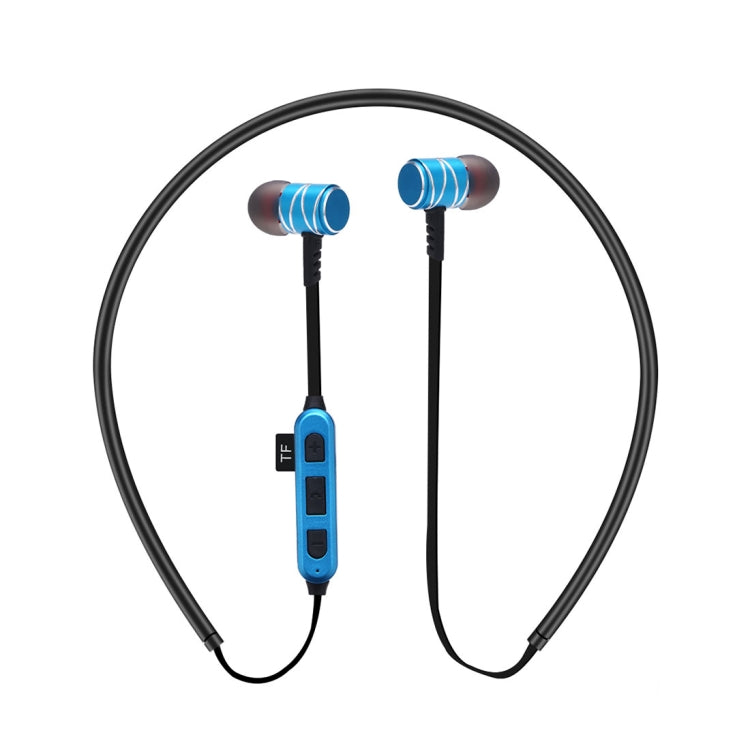 ST-K1 Wireless Magnetic Earbuds Bluetooth Sports Stereo MP3 Headphones with TF Card Slot, For iPhone, Galaxy, Huawei, Xiaomi, LG, HTC and Other Smart Phones