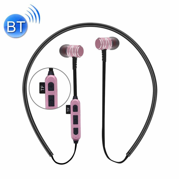 ST-K1 Wireless Magnetic Earbuds Bluetooth Sports Stereo MP3 Headphones with TF Card Slot, For iPhone, Galaxy, Huawei, Xiaomi, LG, HTC and Other Smart Phones