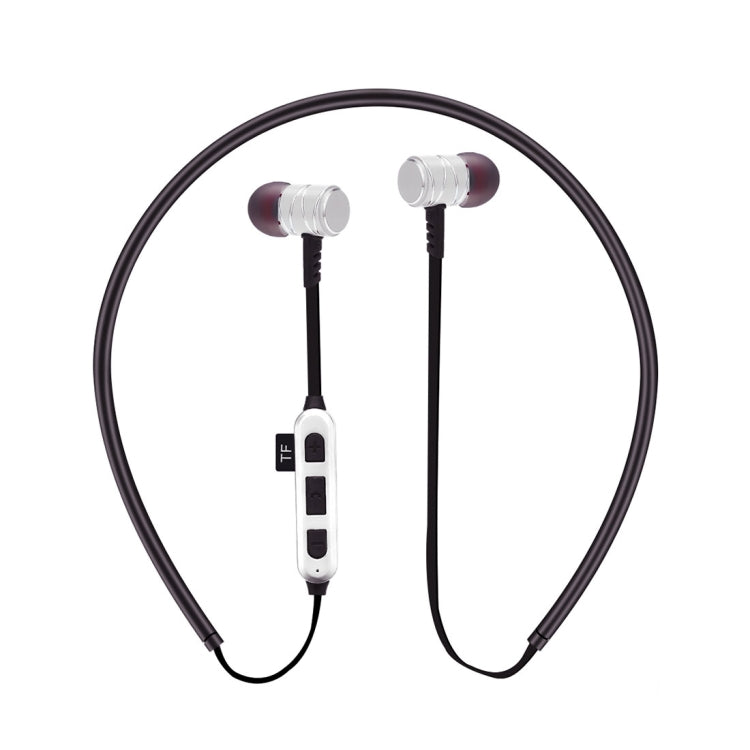ST-K1 Wireless Magnetic Earbuds Bluetooth Sports Stereo MP3 Headphones with TF Card Slot, For iPhone, Galaxy, Huawei, Xiaomi, LG, HTC and Other Smart Phones