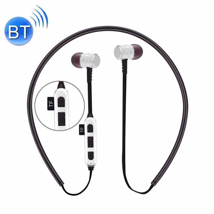 ST-K1 Wireless Magnetic Earbuds Bluetooth Sports Stereo MP3 Headphones with TF Card Slot, For iPhone, Galaxy, Huawei, Xiaomi, LG, HTC and Other Smart Phones