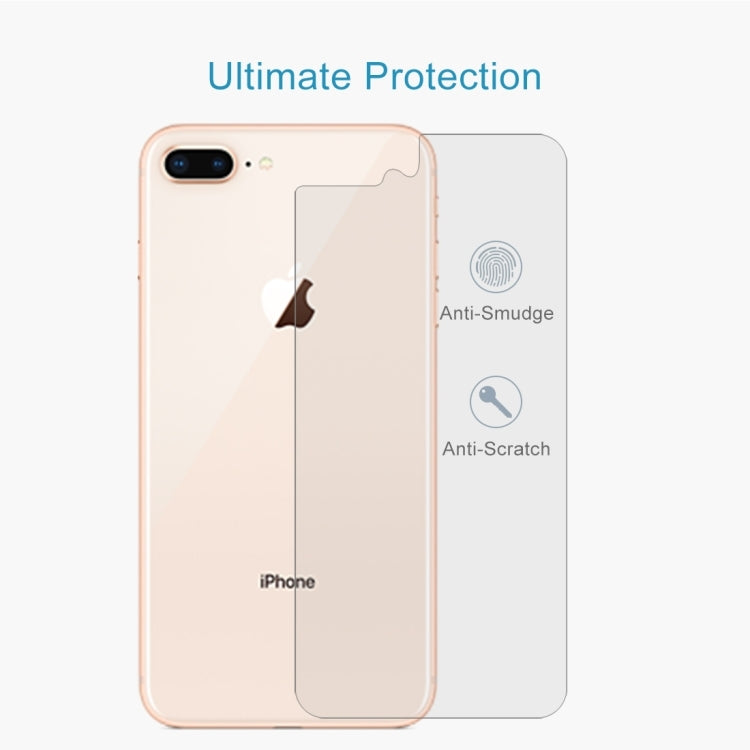 2 PCS for iPhone 8 Plus & 7 Plus 0.3mm 9H Surface Hardness 2.5D Curved Edge Explosion-proof Premium Tempered Glass Back Screen Protector