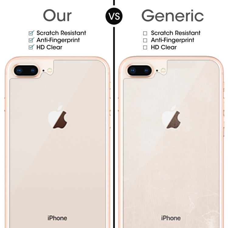10 PCS for iPhone 8 Plus & 7 Plus 0.3mm 9H Surface Hardness 2.5D Curved Edge Explosion-proof Premium Tempered Glass Back Screen Protector
