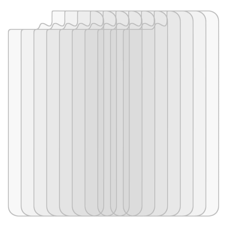 50 PCS for iPhone 8 Plus & 7 Plus 0.3mm 9H Surface Hardness 2.5D Curved Edge Explosion-proof Premium Tempered Glass Back Screen Protector