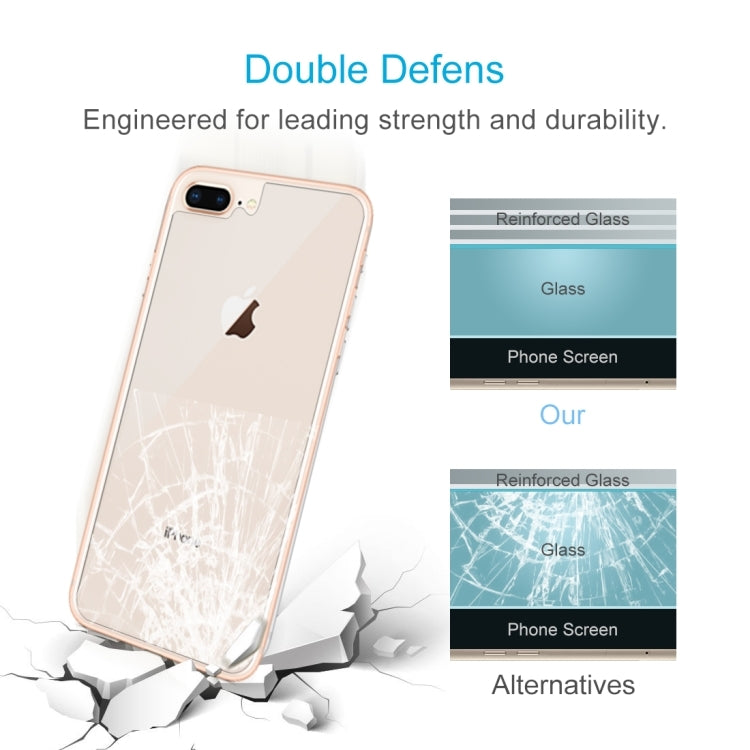 100 PCS for iPhone 8 Plus & 7 Plus 0.3mm 9H Surface Hardness 2.5D Curved Edge Explosion-proof Premium Tempered Glass Back Screen Protector