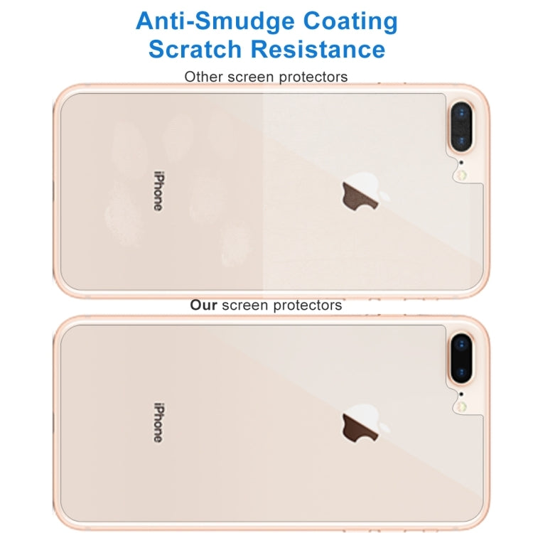 100 PCS for iPhone 8 Plus & 7 Plus 0.3mm 9H Surface Hardness 2.5D Curved Edge Explosion-proof Premium Tempered Glass Back Screen Protector