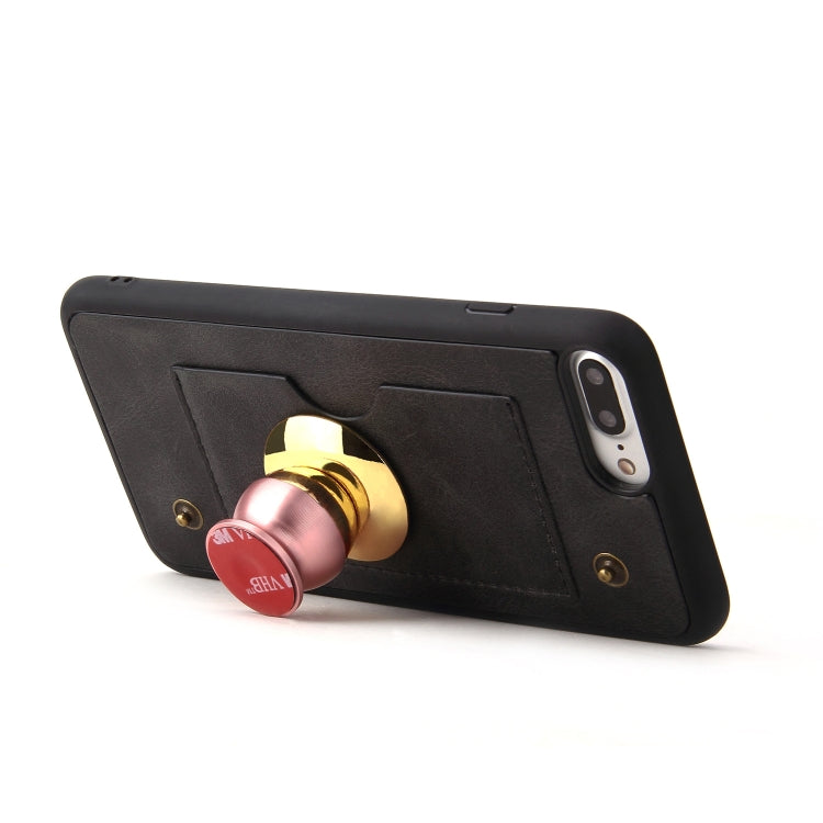 Cowhide Texture Magnetic Absorption Detachable Horizontal Flip Leather Case for iPhone 8 Plus & 7 Plus, with Holder & Card Slots & Wallet
