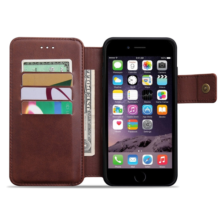 Cowhide Texture Magnetic Absorption Detachable Horizontal Flip Leather Case for iPhone 8 Plus & 7 Plus, with Holder & Card Slots & Wallet