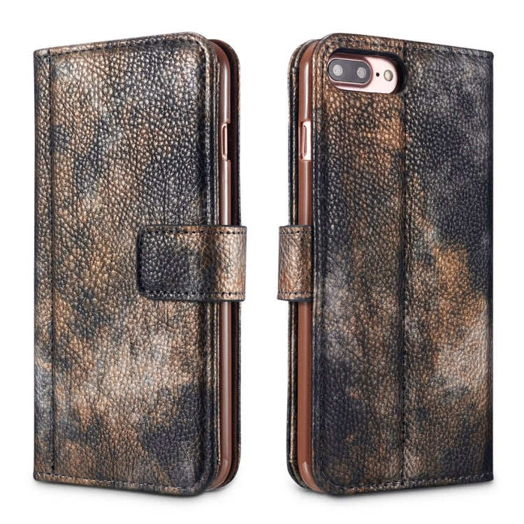 For iPhone 8 Plus & 7 Plus Retro Literary Forest Series Horizontal Flip Leather Case with Holder & Card Slot & Wallet & Photo Frame