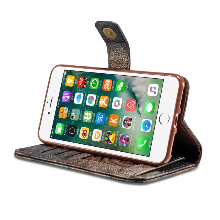 For iPhone 8 Plus & 7 Plus Retro Literary Forest Series Horizontal Flip Leather Case with Holder & Card Slot & Wallet & Photo Frame