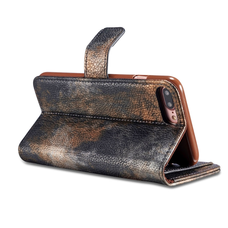 For iPhone 8 Plus & 7 Plus Retro Literary Forest Series Horizontal Flip Leather Case with Holder & Card Slot & Wallet & Photo Frame