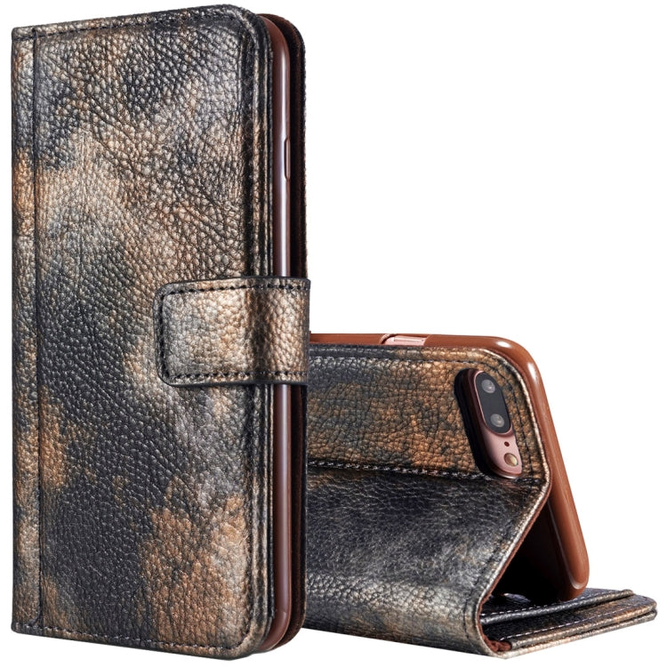 For iPhone 8 Plus & 7 Plus Retro Literary Forest Series Horizontal Flip Leather Case with Holder & Card Slot & Wallet & Photo Frame