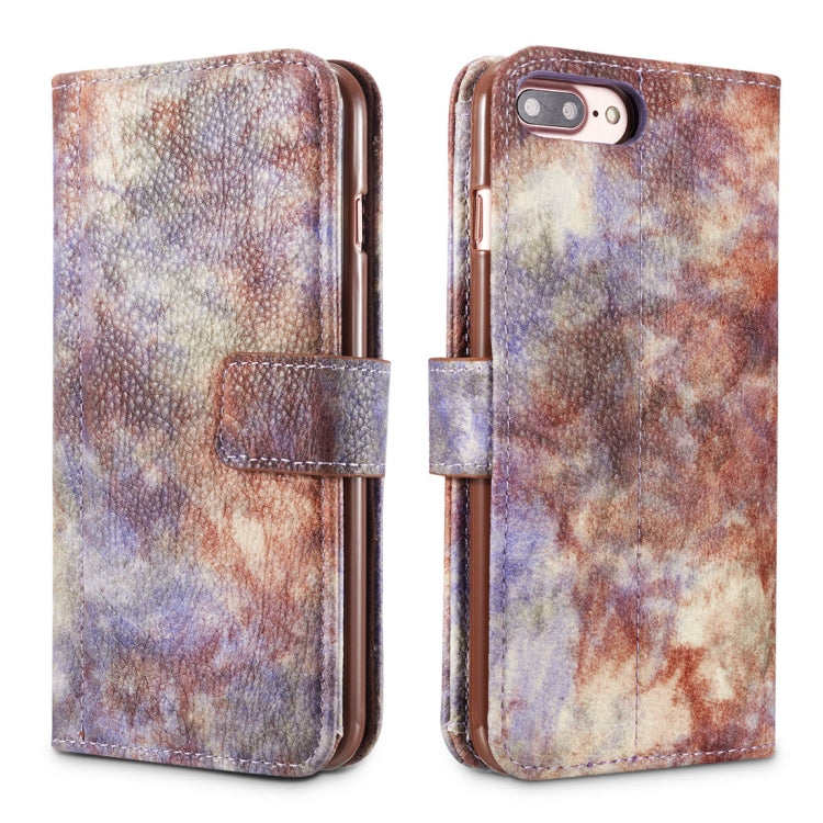 For iPhone 8 Plus & 7 Plus Retro Literary Forest Series Horizontal Flip Leather Case with Holder & Card Slot & Wallet & Photo Frame