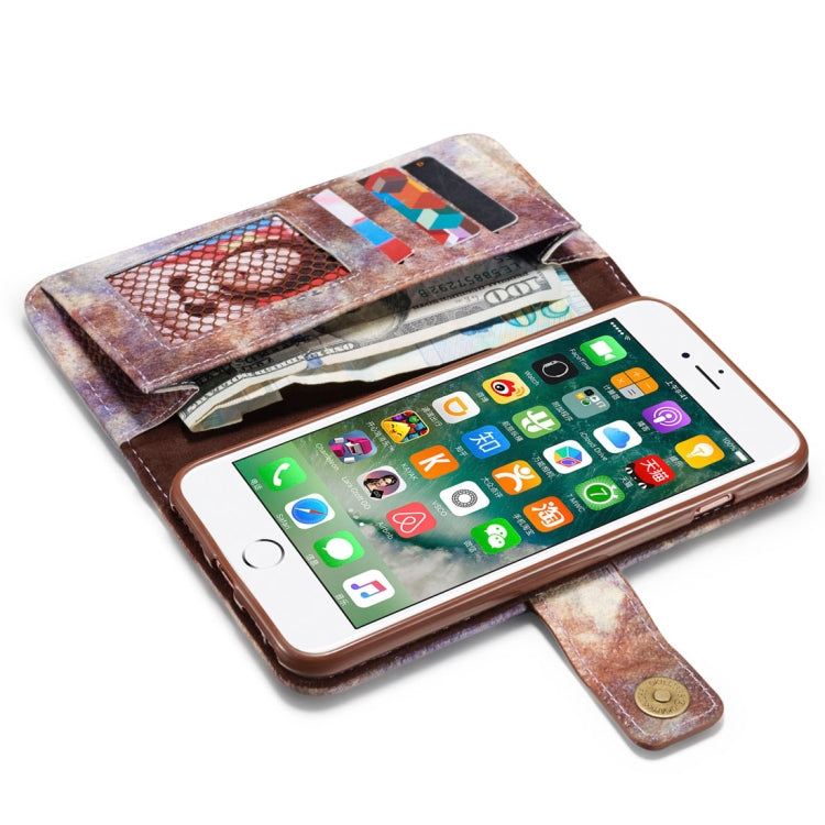 For iPhone 8 Plus & 7 Plus Retro Literary Forest Series Horizontal Flip Leather Case with Holder & Card Slot & Wallet & Photo Frame