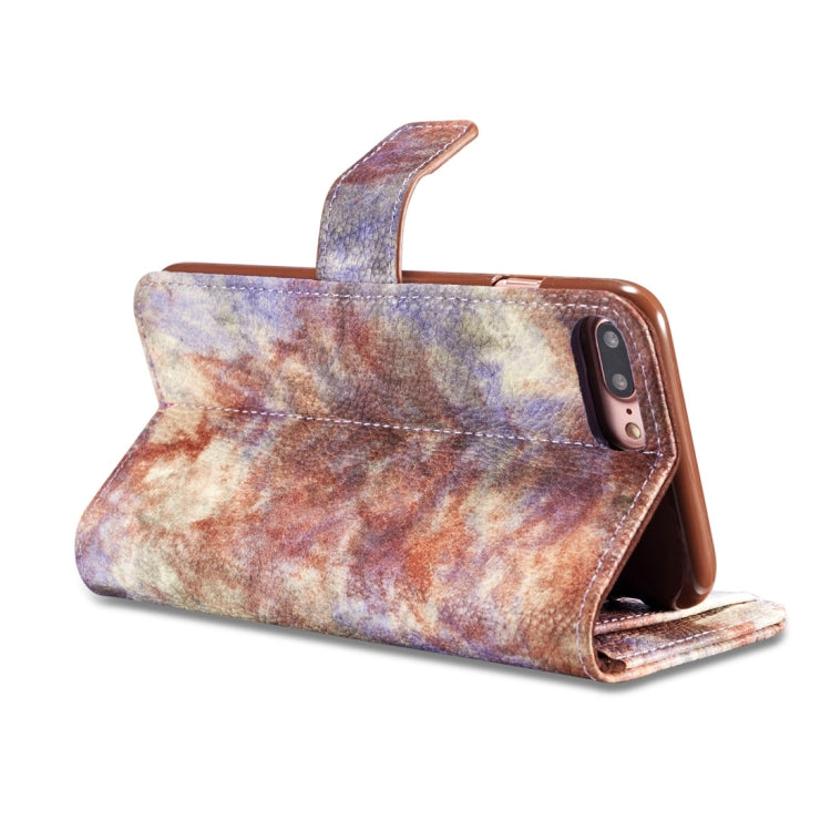 For iPhone 8 Plus & 7 Plus Retro Literary Forest Series Horizontal Flip Leather Case with Holder & Card Slot & Wallet & Photo Frame