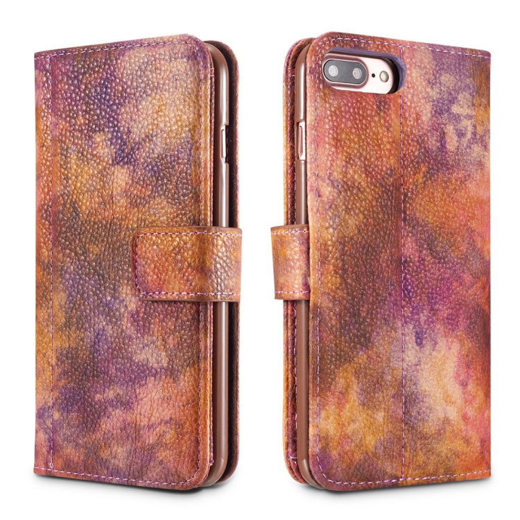 For iPhone 8 Plus & 7 Plus Retro Literary Forest Series Horizontal Flip Leather Case with Holder & Card Slot & Wallet & Photo Frame