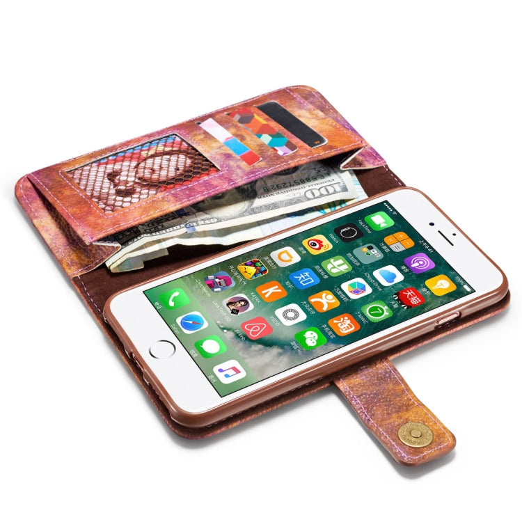 For iPhone 8 Plus & 7 Plus Retro Literary Forest Series Horizontal Flip Leather Case with Holder & Card Slot & Wallet & Photo Frame