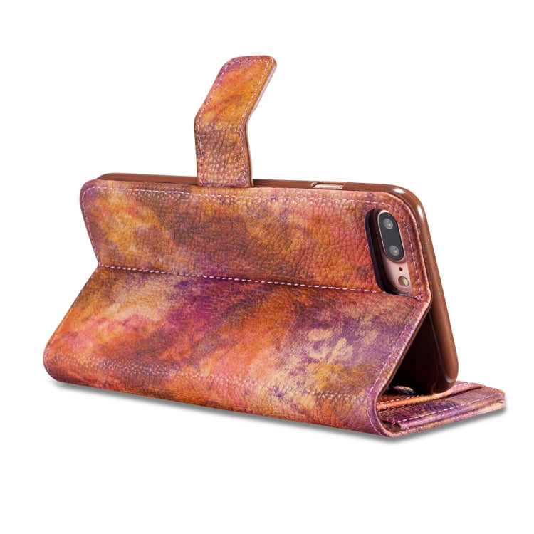 For iPhone 8 Plus & 7 Plus Retro Literary Forest Series Horizontal Flip Leather Case with Holder & Card Slot & Wallet & Photo Frame