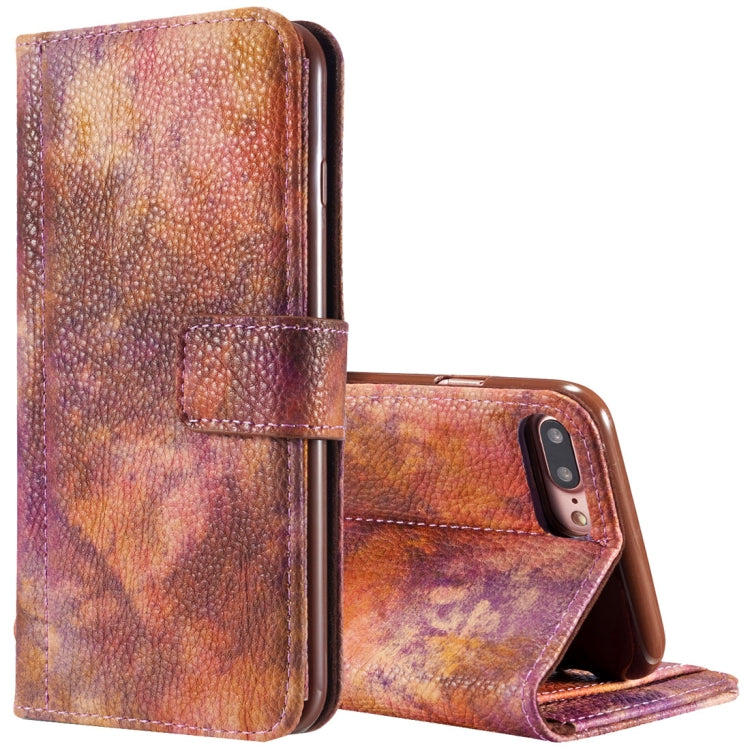 For iPhone 8 Plus & 7 Plus Retro Literary Forest Series Horizontal Flip Leather Case with Holder & Card Slot & Wallet & Photo Frame
