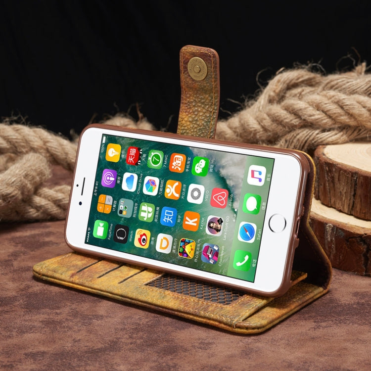 For iPhone 8 Plus & 7 Plus Retro Literary Forest Series Horizontal Flip Leather Case with Holder & Card Slot & Wallet & Photo Frame