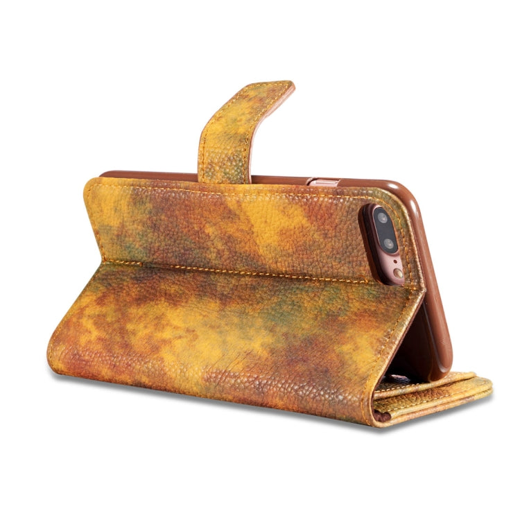 For iPhone 8 Plus & 7 Plus Retro Literary Forest Series Horizontal Flip Leather Case with Holder & Card Slot & Wallet & Photo Frame