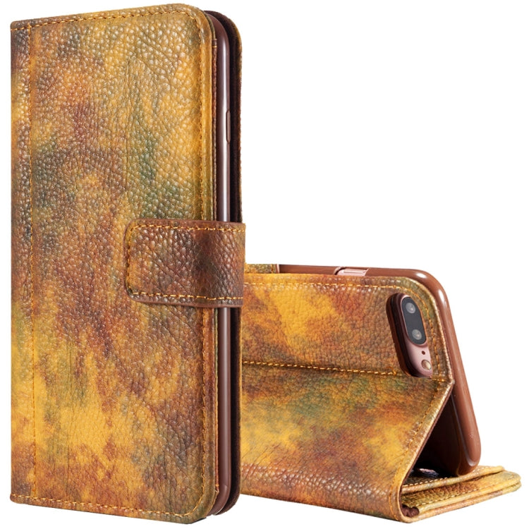 For iPhone 8 Plus & 7 Plus Retro Literary Forest Series Horizontal Flip Leather Case with Holder & Card Slot & Wallet & Photo Frame