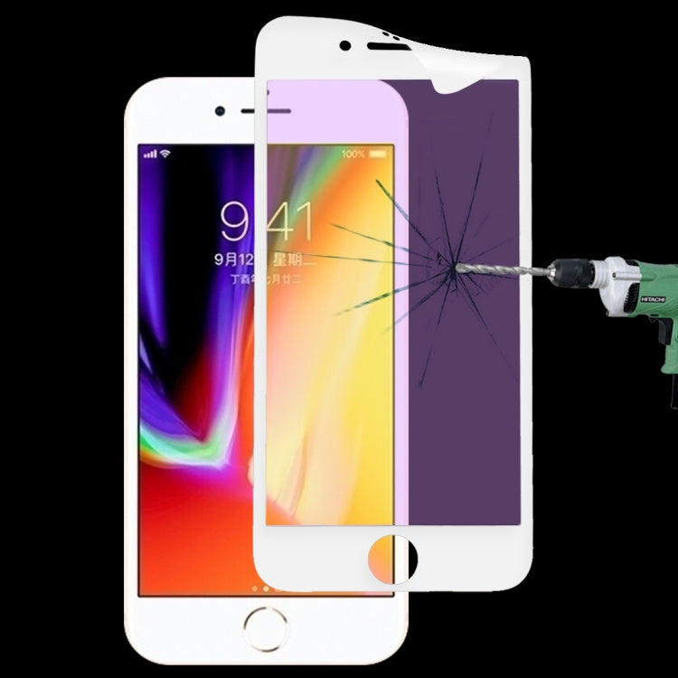 Ultra Thin 9H 3D Anti Blue-ray Full Screen Carbon Fiber Tempered Glass Film for  iPhone 8 Plus & 7 Plus