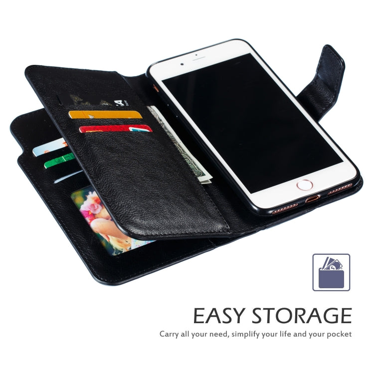 Litchi Texture Horizontal Flip Leather Case for iPhone 7 Plus, with Nine Card Slots & Wallet & Photo Frame