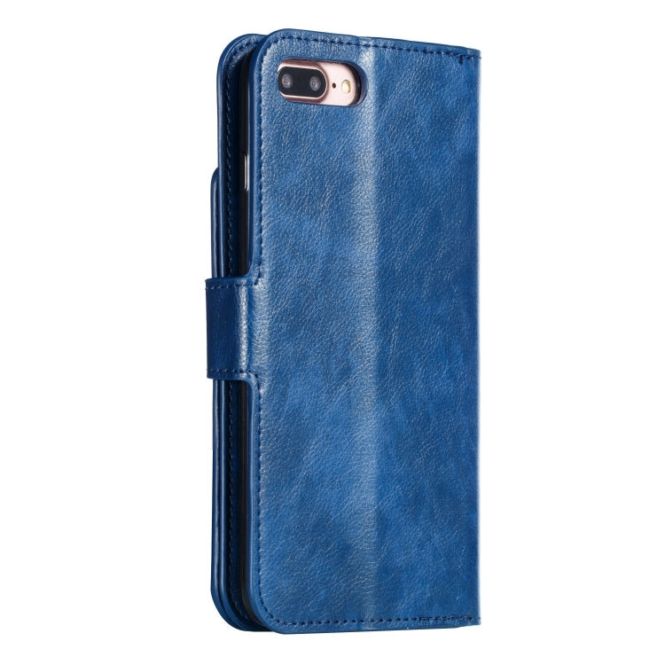Litchi Texture Horizontal Flip Leather Case for iPhone 7 Plus, with Nine Card Slots & Wallet & Photo Frame